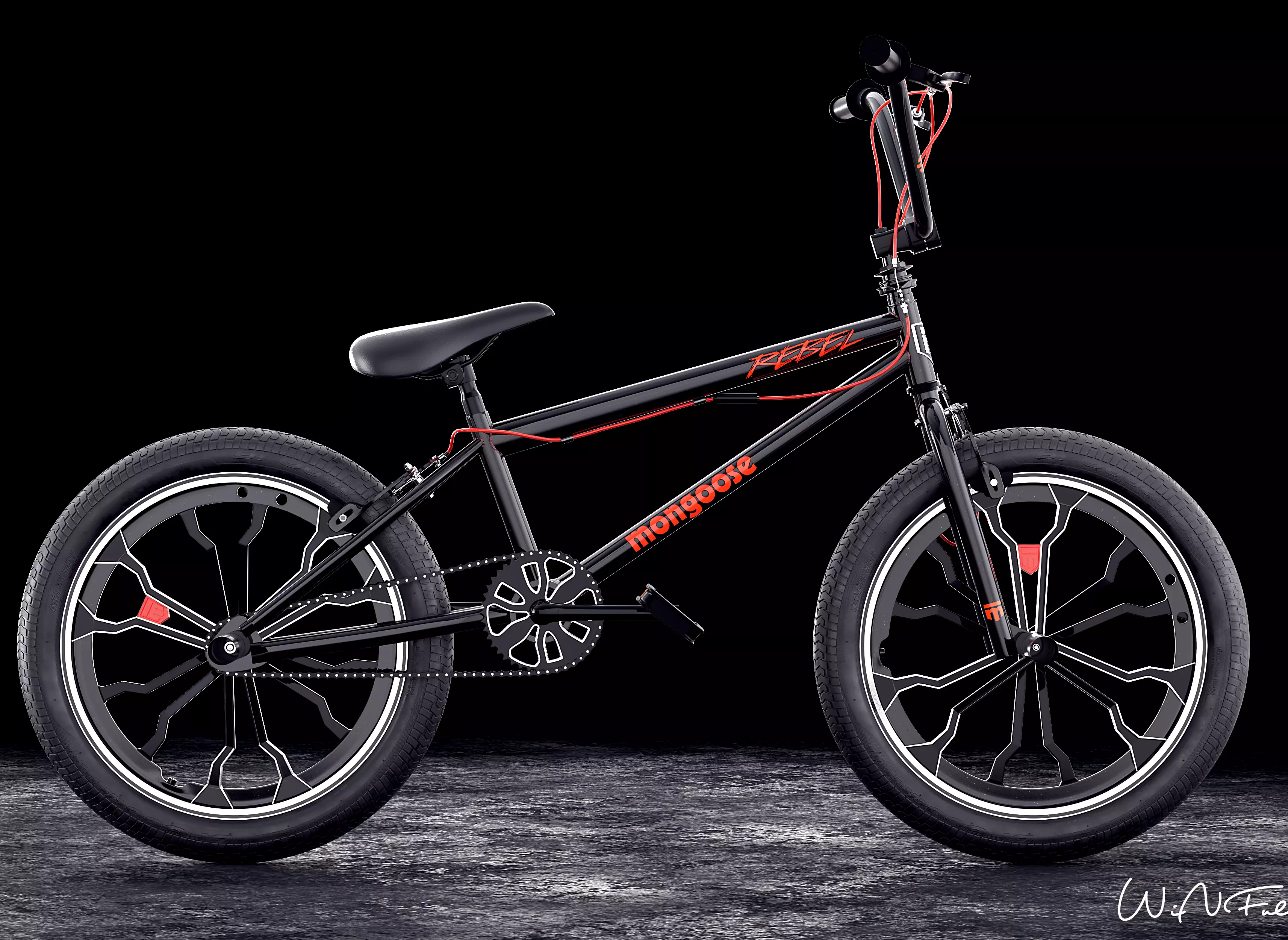 Mongoose Rebel BMX Bike Low-poly 3D model