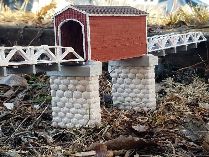 Wolf Covered Bridge 3D print model