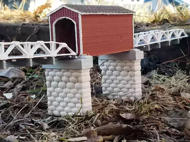 Wolf Covered Bridge 3D print model