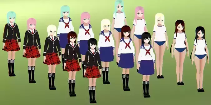 School uniforms - Anime Girl Characters