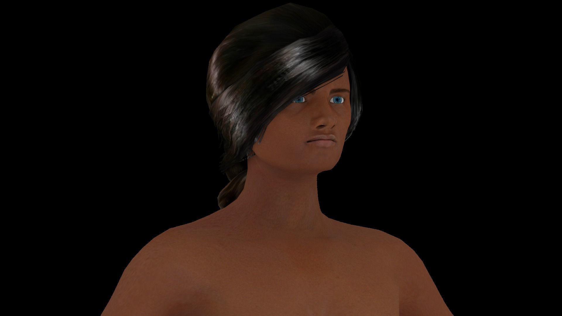 Model 6 nude woman 3D model_1