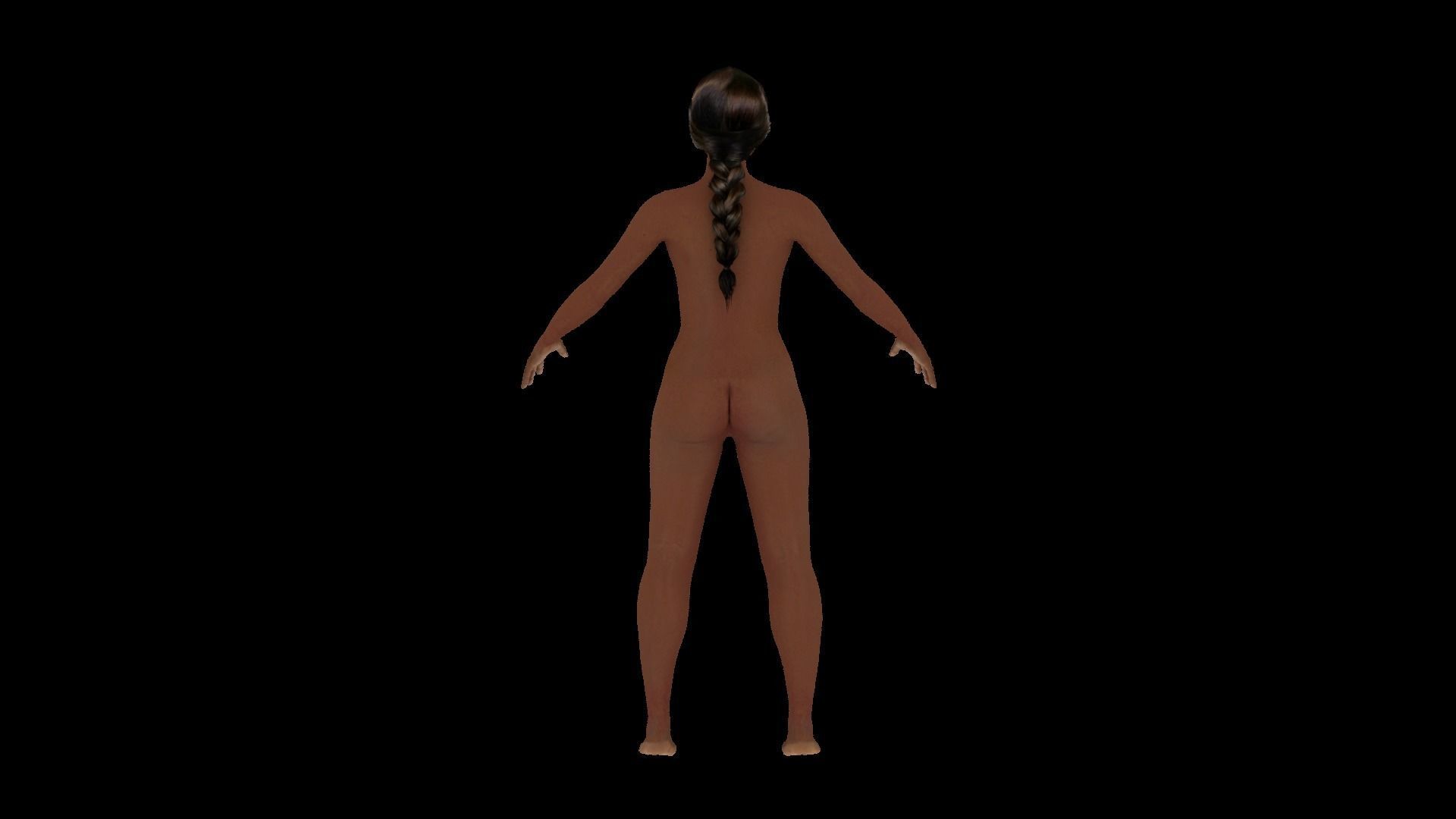 Model 6 nude woman 3D model_5