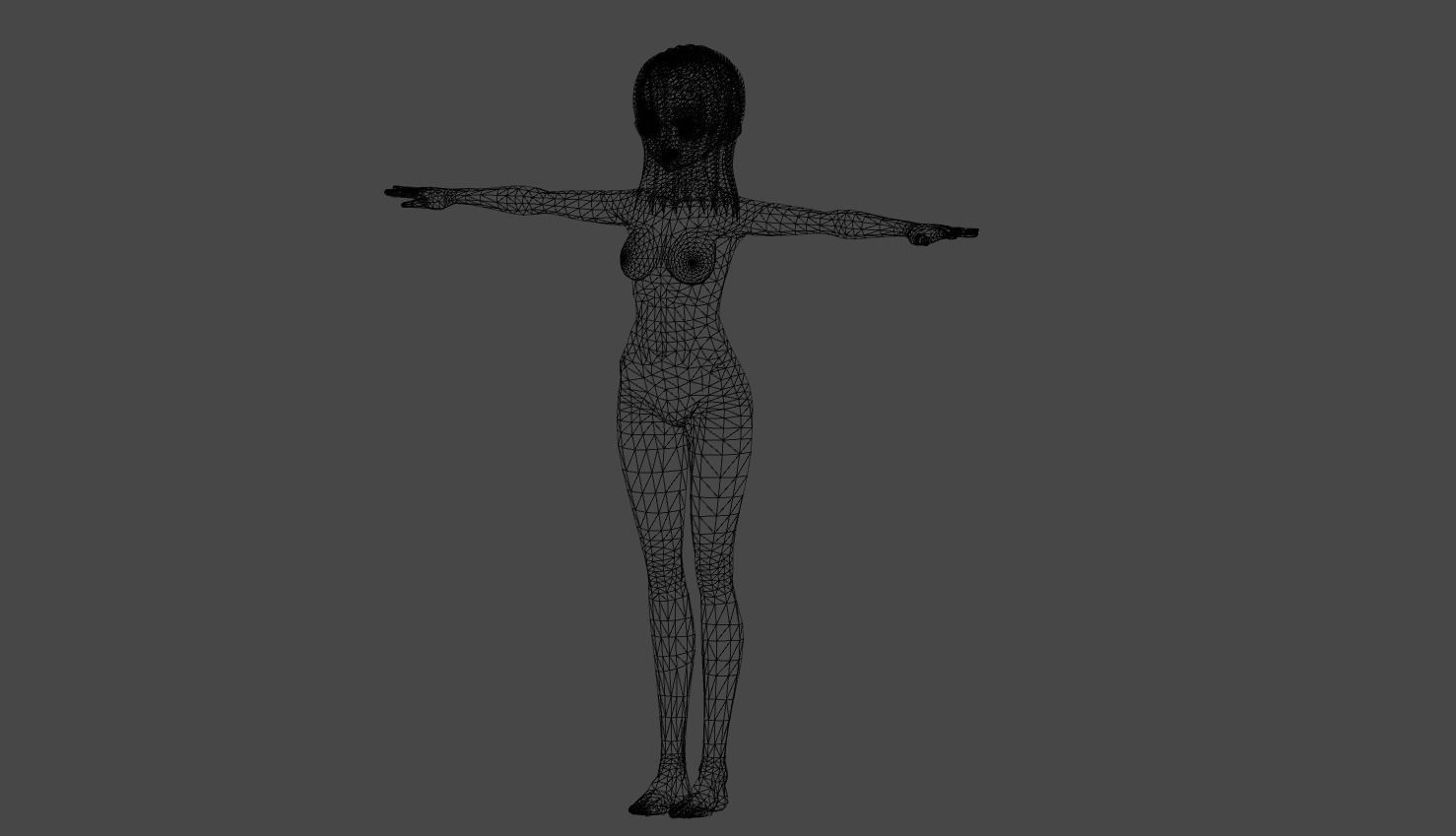 Bikini - Anime Girl Characters Low-poly 3D model_11