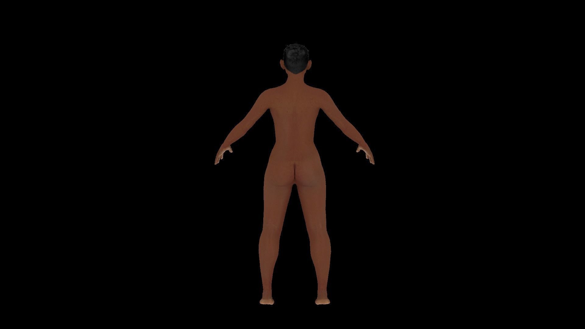 Model 8 nude woman 3D model_5