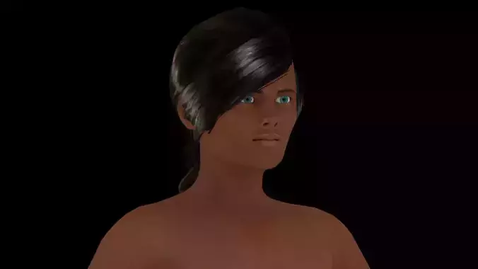 Model 7 nude woman 3D model