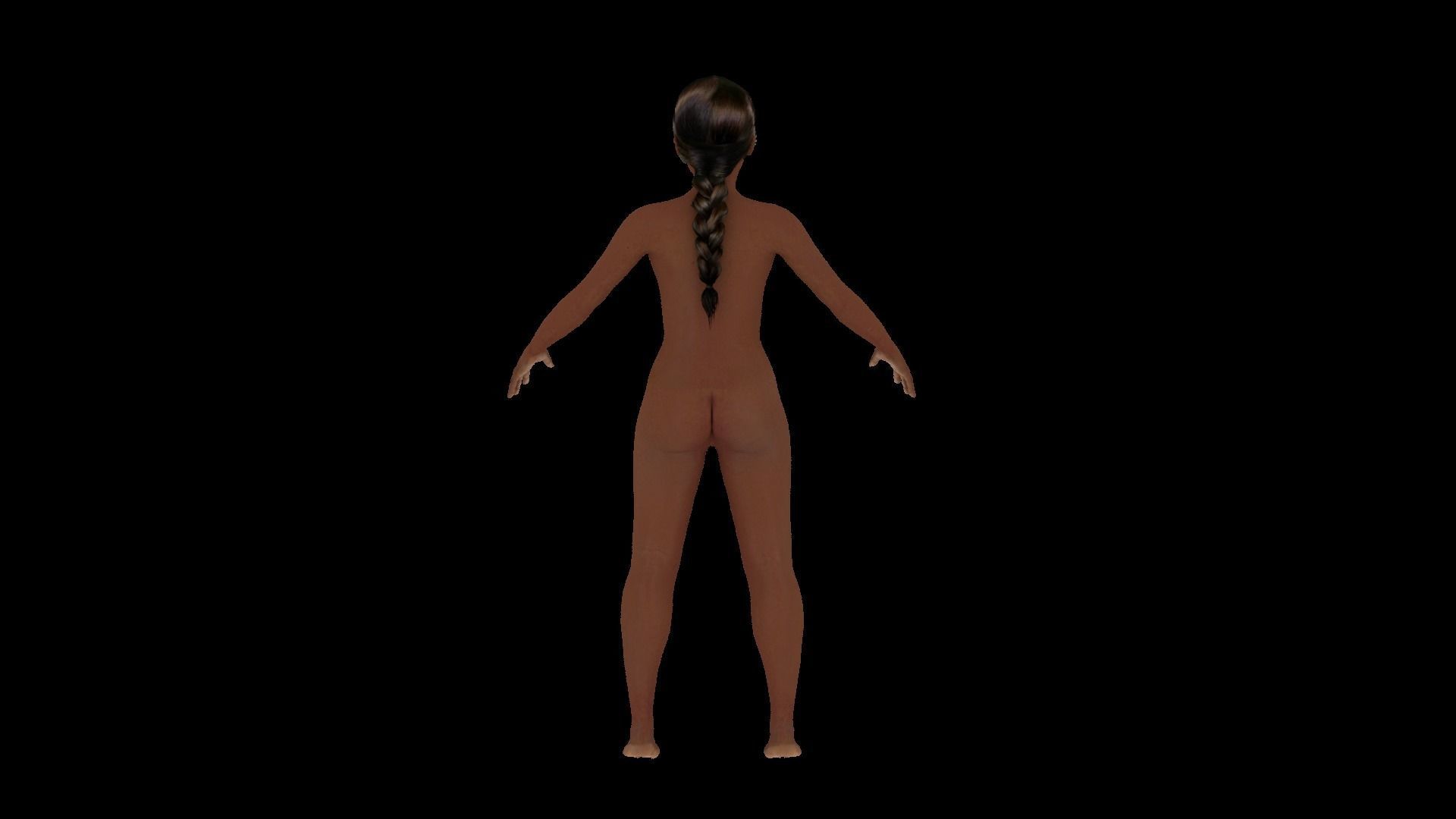 Model 7 nude woman 3D model_5