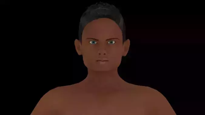 Model 9 nude woman 3D model