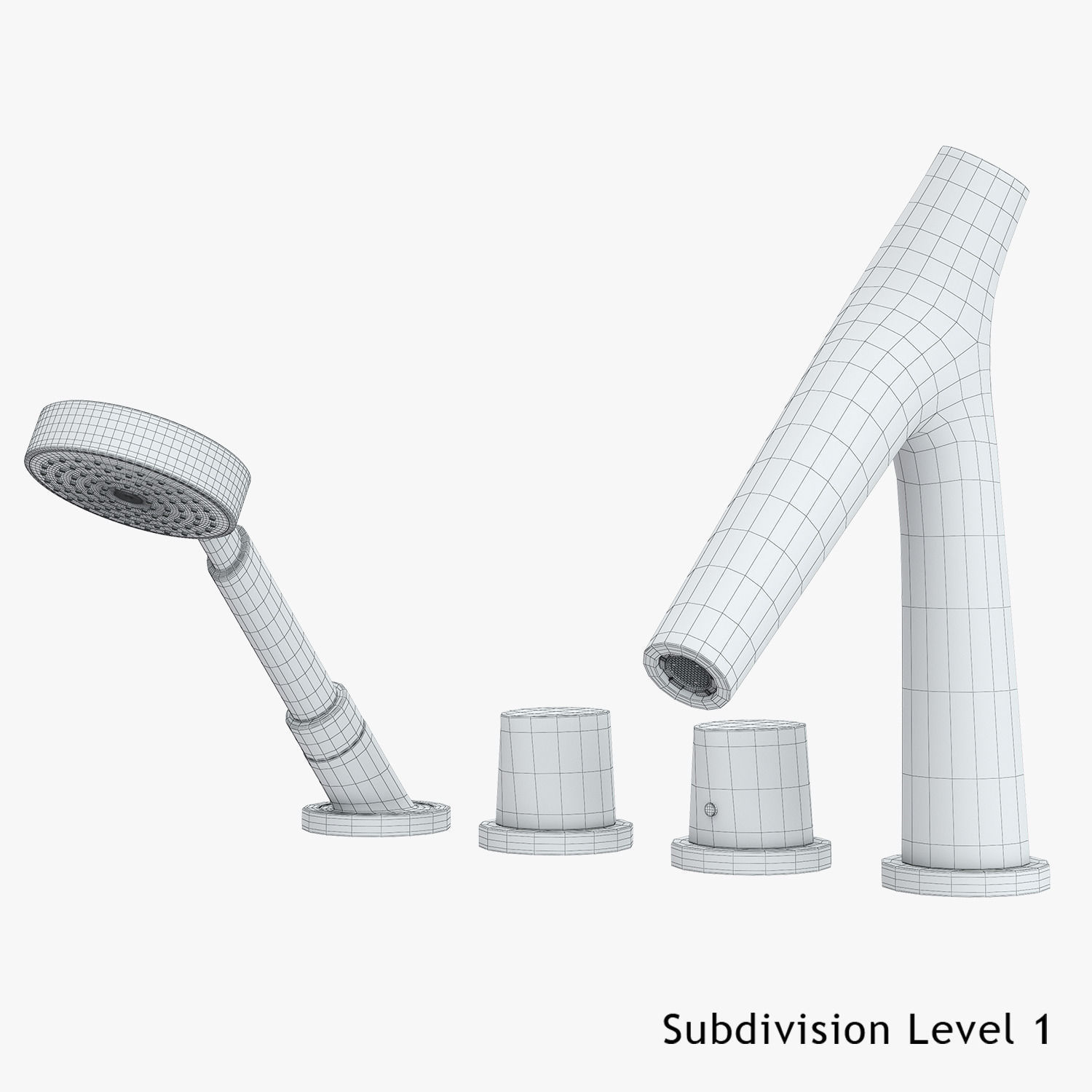 Hansgrohe Axor Starck Organic Bath Mixer 3D model_7