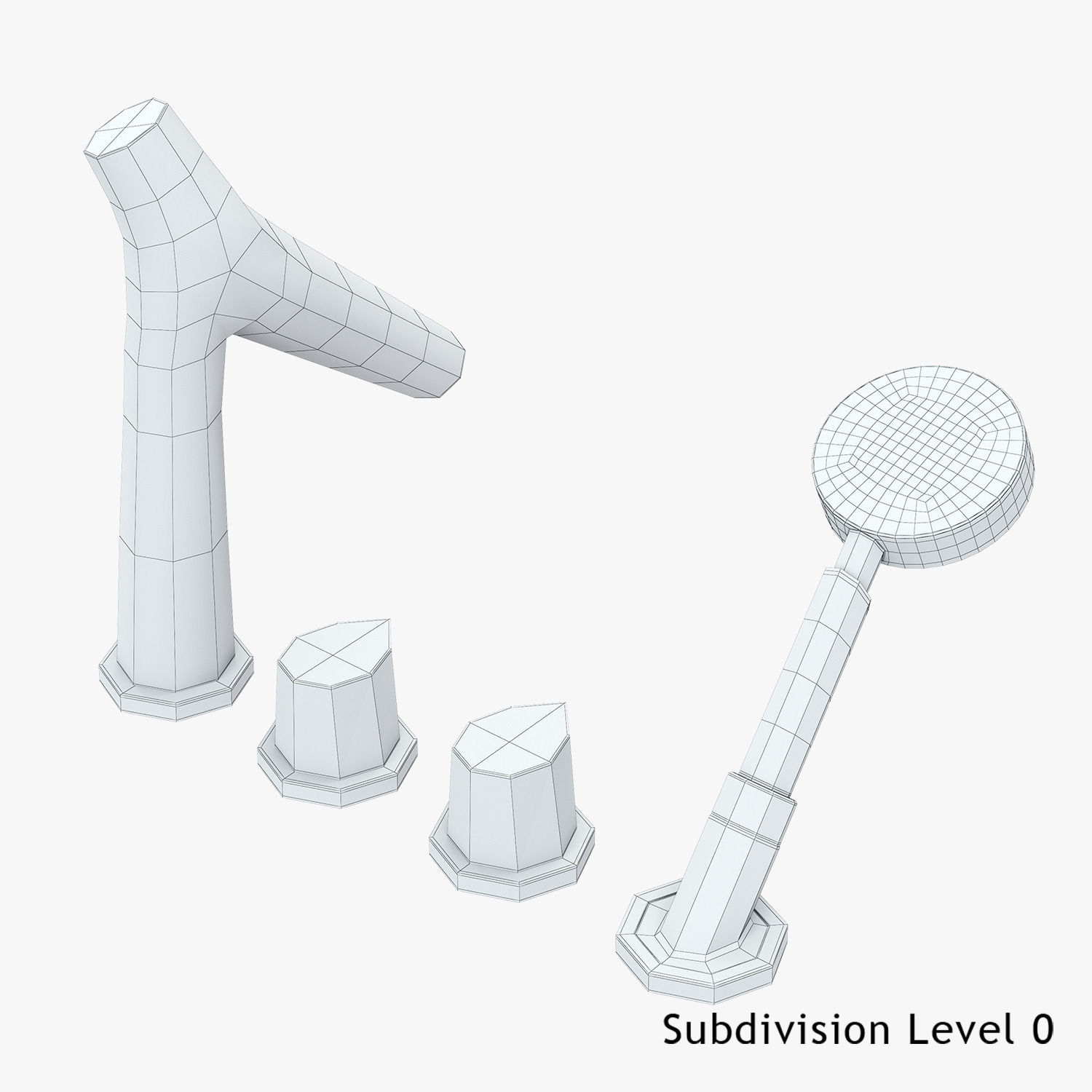 Hansgrohe Axor Starck Organic Bath Mixer 3D model_10