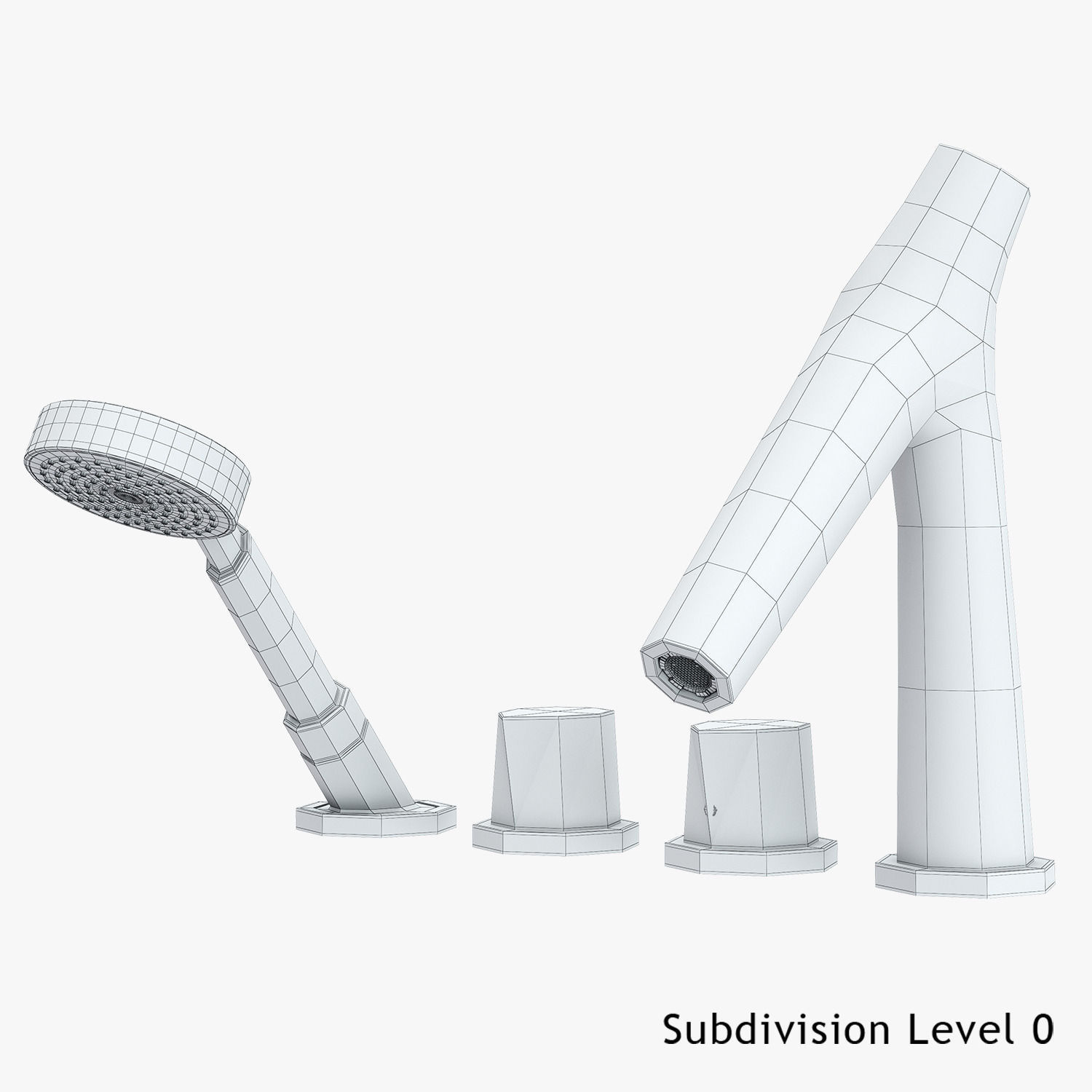 Hansgrohe Axor Starck Organic Bath Mixer 3D model_12