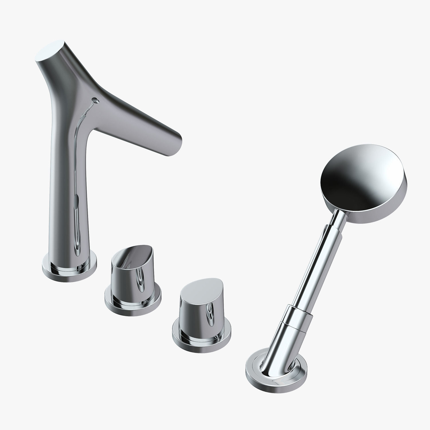 Hansgrohe Axor Starck Organic Bath Mixer 3D model_2