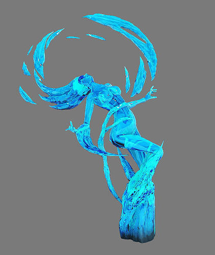 Ice and snow - ice Carved 3D model
