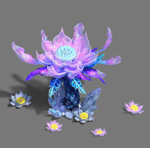 Ice and snow - snow lotus 3D model