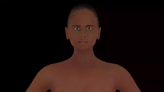 Model 14 nude woman 3D model