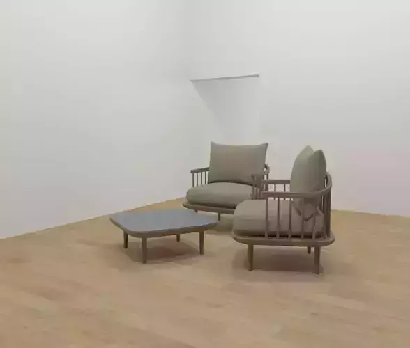 Tables and chairs for interior 3D model