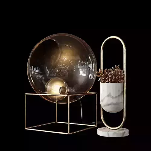 Glass Lamp and a Decoration Item