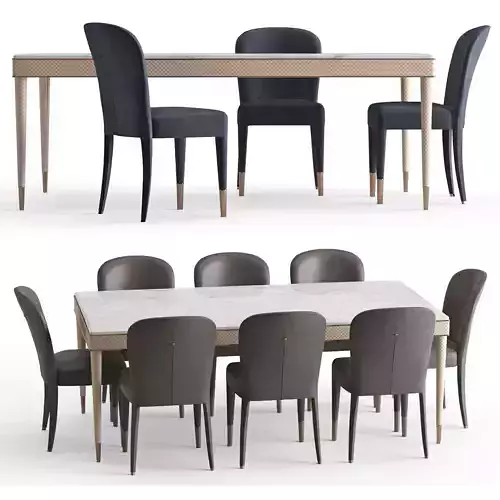 Table Chair Oscar Karen 3D model