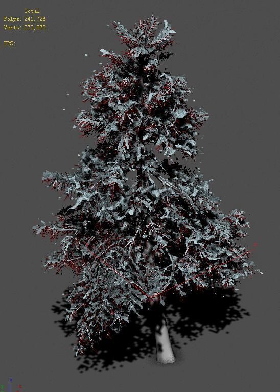 Ice and Snow - Cedar 02 3D model_3