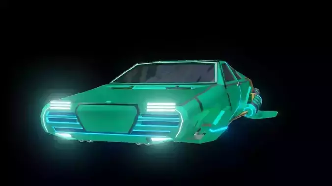 Scifi Sports Car Free 3D model