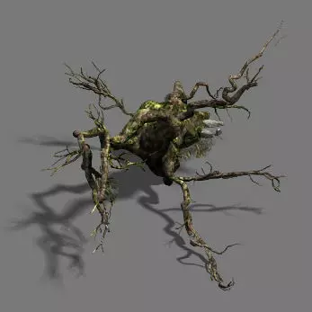 Fell to the ground to rotten trees 3D model_0