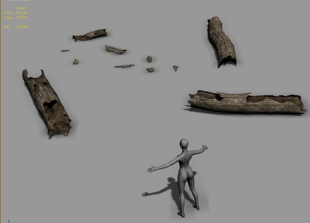 Fell to the ground decay tree 02 3D model_4