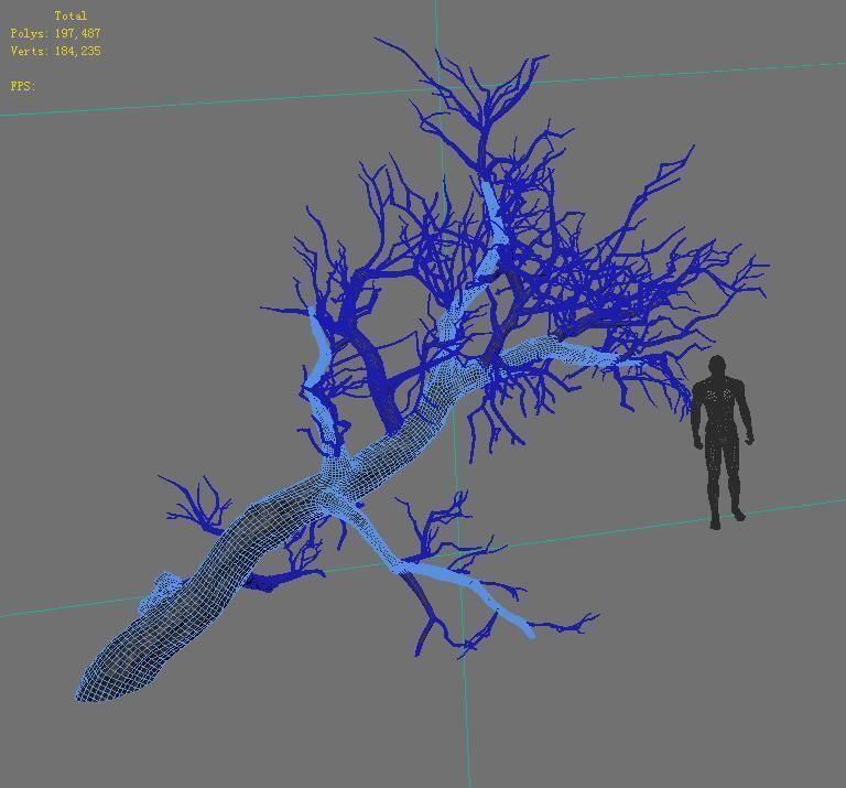 Winter snow - dead tree 02 3D model_5