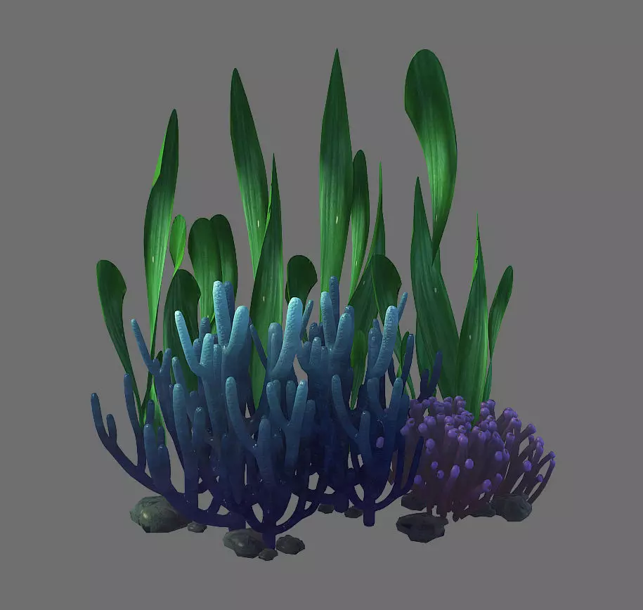 Game Model - Seabed - Coral Cluster 3D model_0