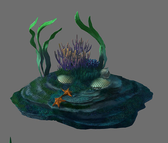 Game Model - Seabed - Coral Reef 3D model