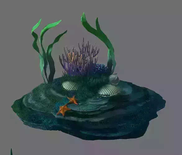 Game Model - Seabed - Coral Reef 3D model