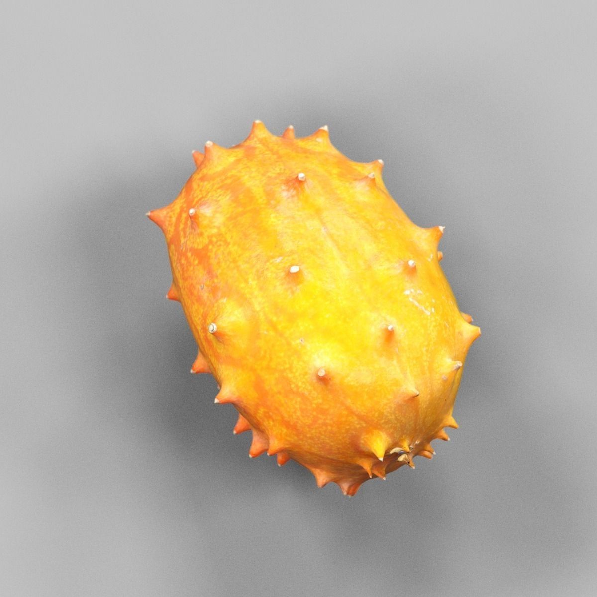 Kiwano cactus fruit Low-poly 3D model_4