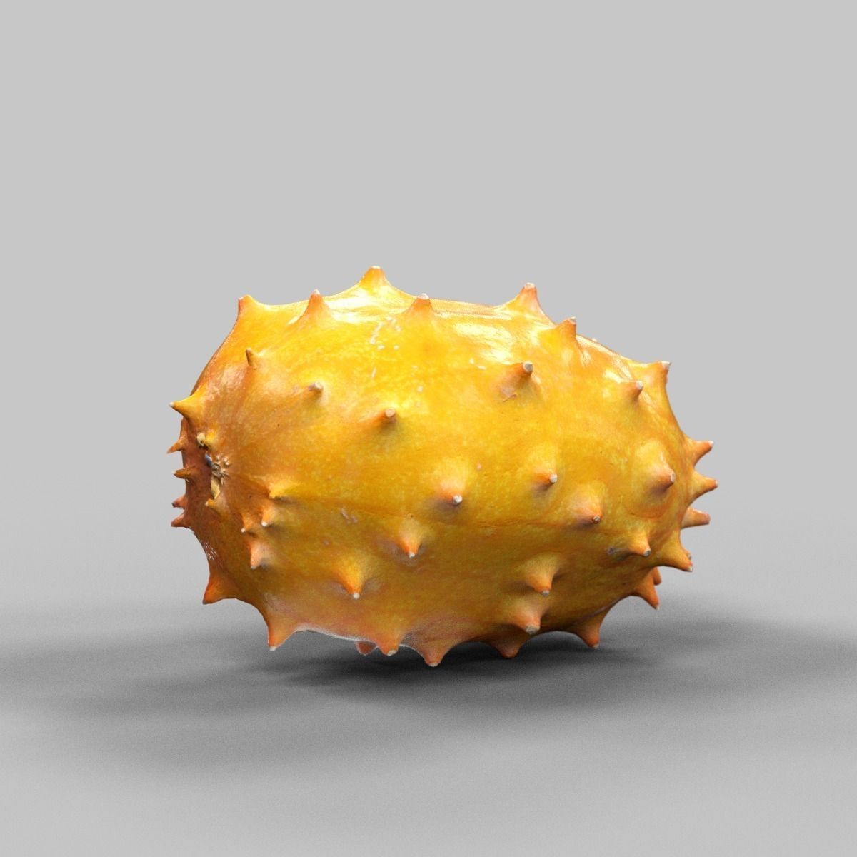 Kiwano cactus fruit Low-poly 3D model_2