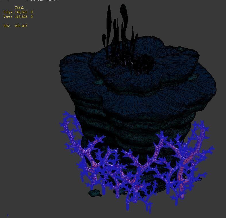 Game Model - Seabed - Coral Tree 2 3D model_1
