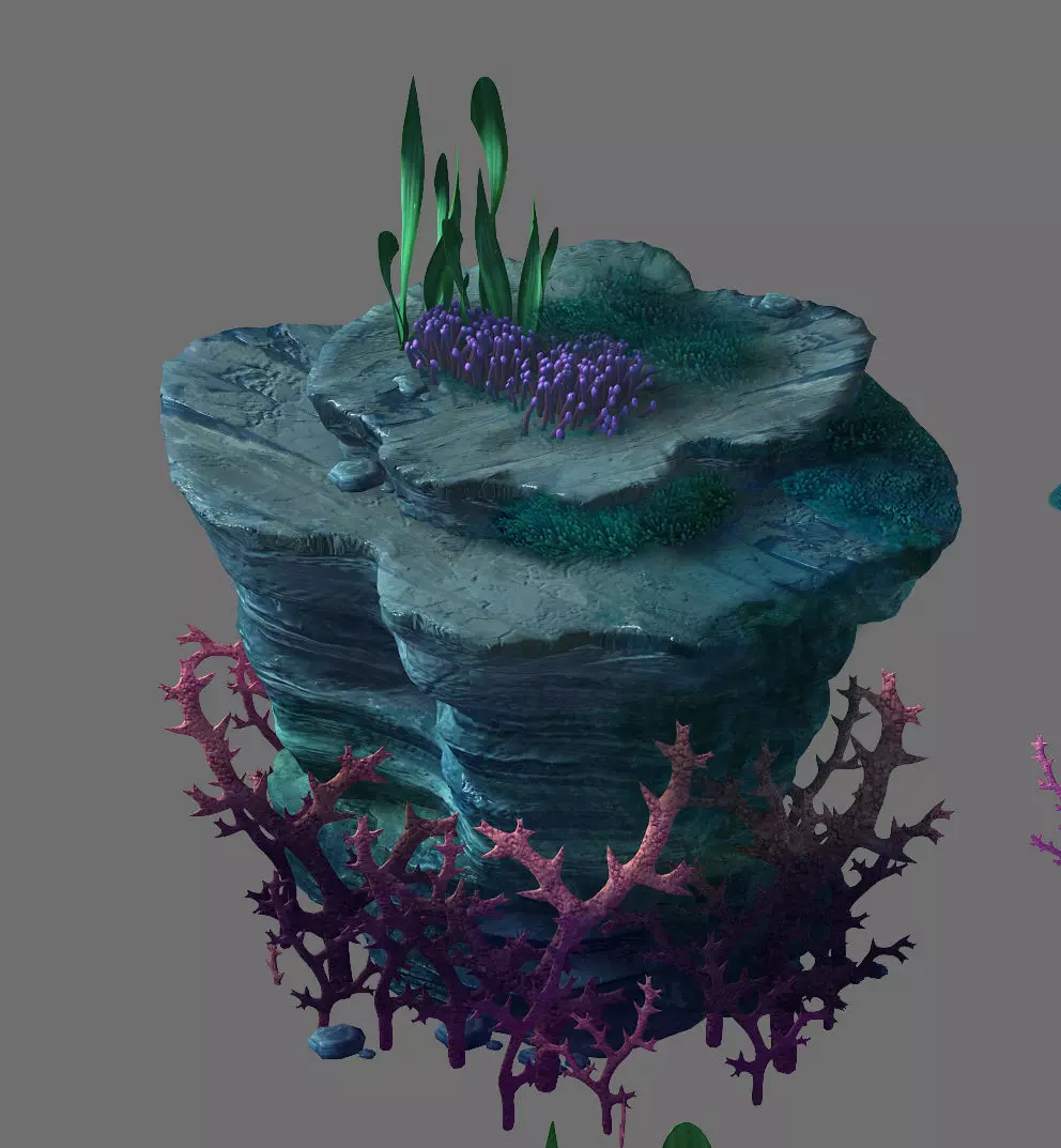 Game Model - Seabed - Coral Tree 2 3D model_0