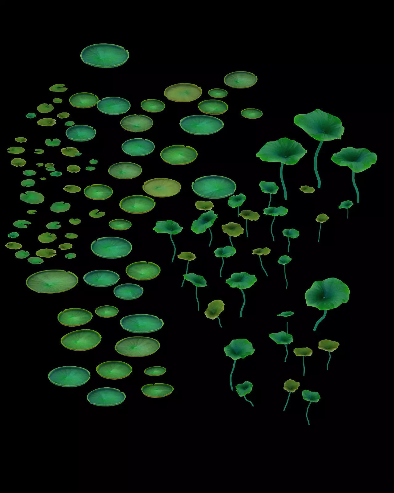 Game model - lotus road 3D model_0