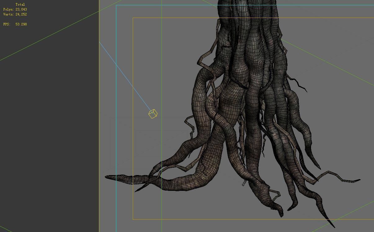 Game Model - Kashayana Buddha Forest Big Tree Root 3D model_3