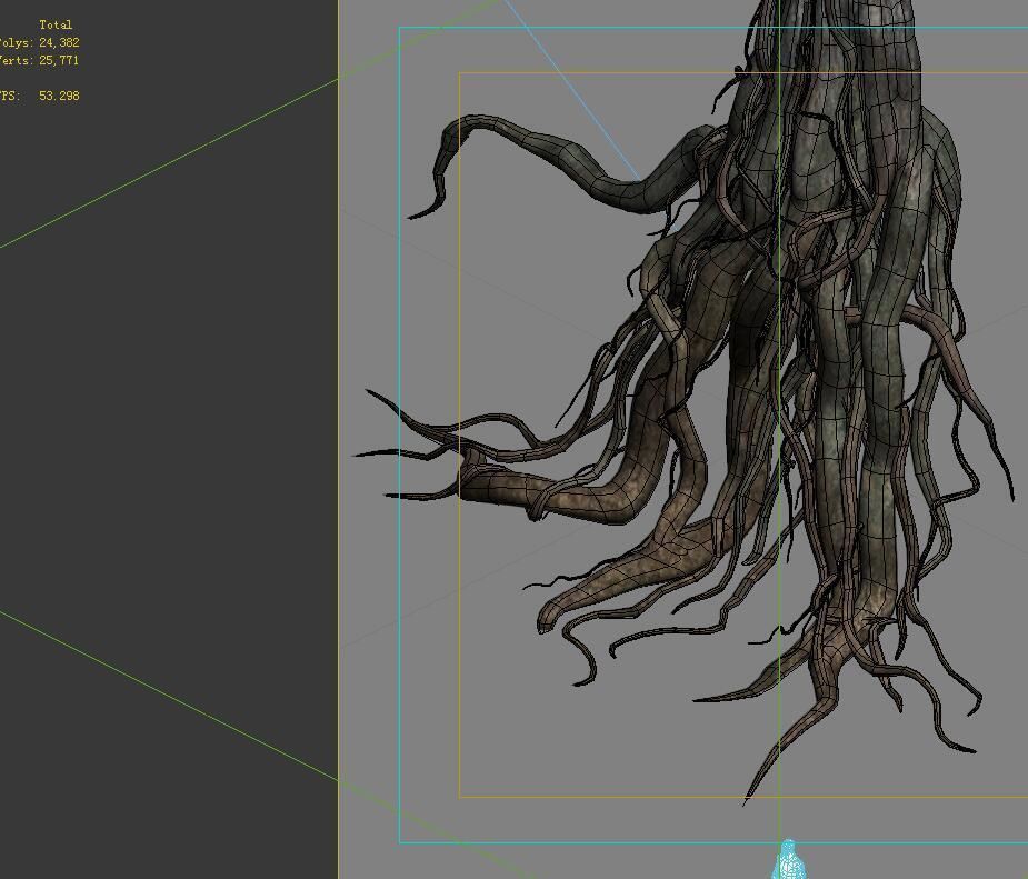 Game Model - Kaya Buddha Forest root 3D model_3