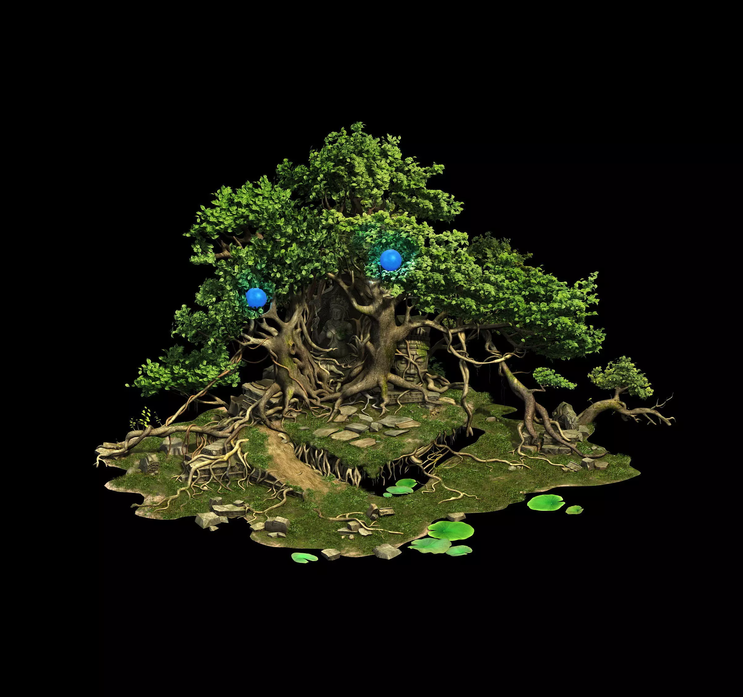Game Model - Kashayana Buddha Forest Trail Tree 3D model