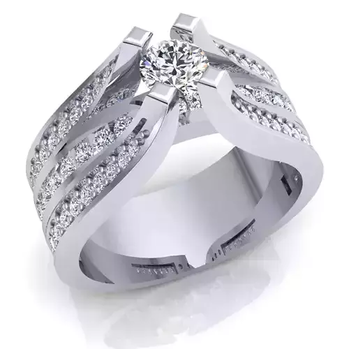 Fancy Luxury Ring 3d Model Render Detail  3D print model