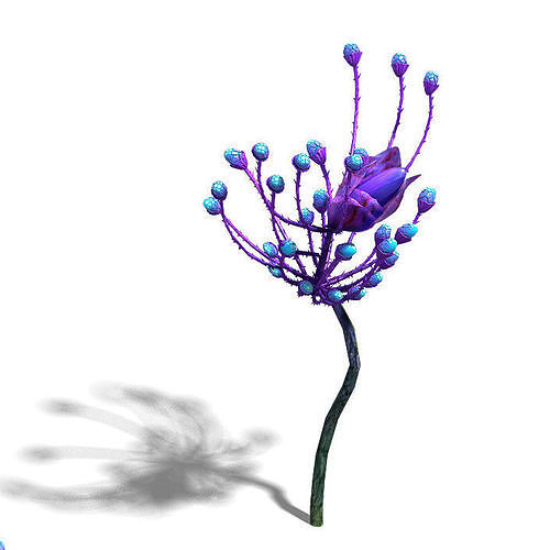 Wizard of the forest - supernatural flowers 02 3D model
