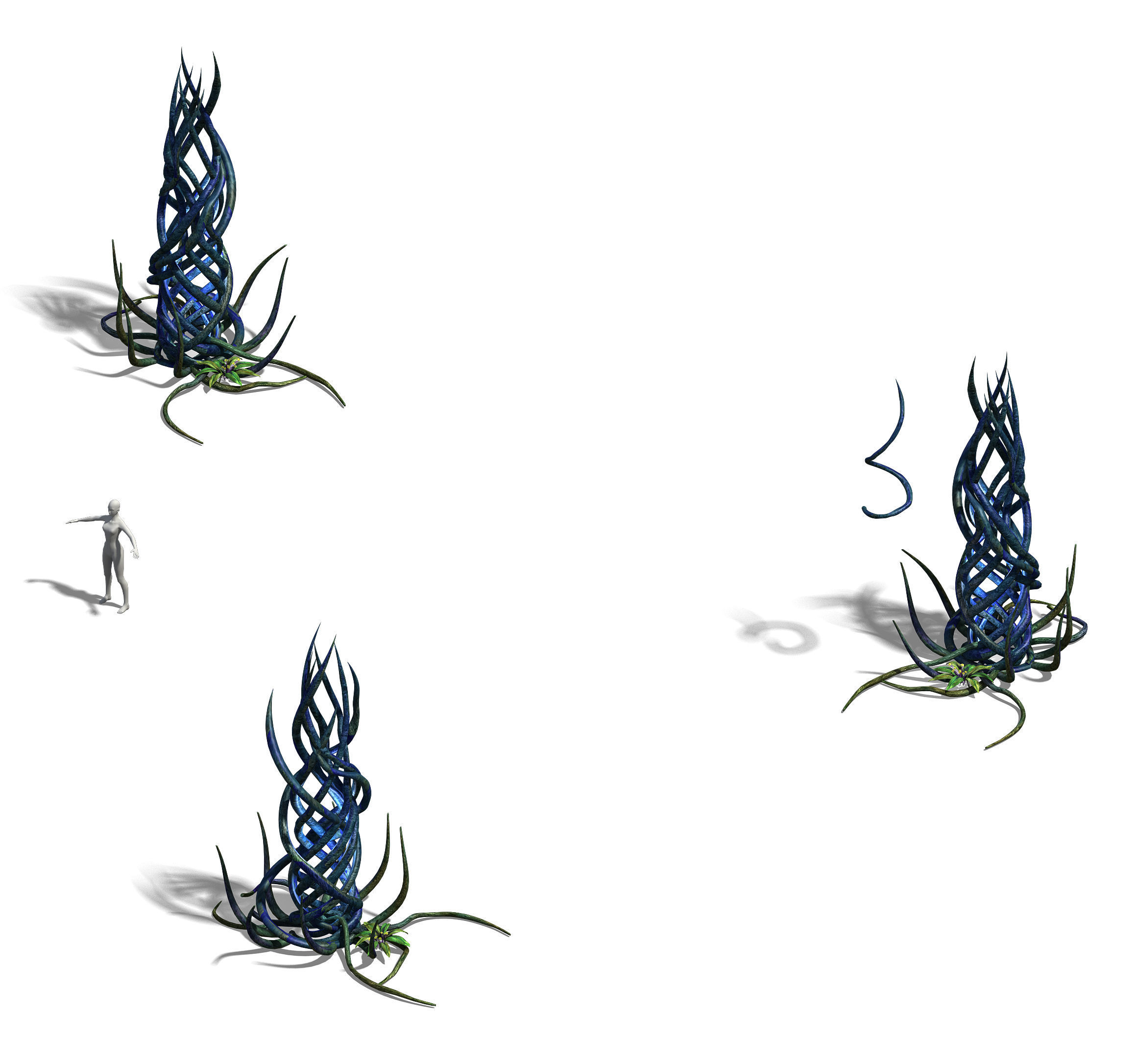 Elven Forest - Supernatural Flowers 03 3D model_3