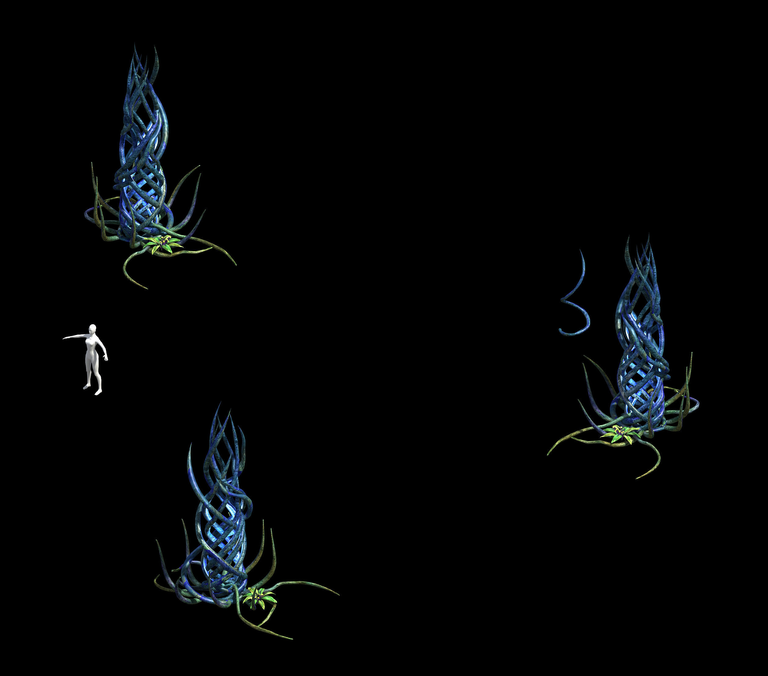 Elven Forest - Supernatural Flowers 03 3D model_4