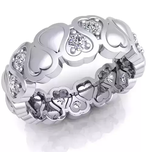 Fancy Love Ring  Render Detail 3D print model