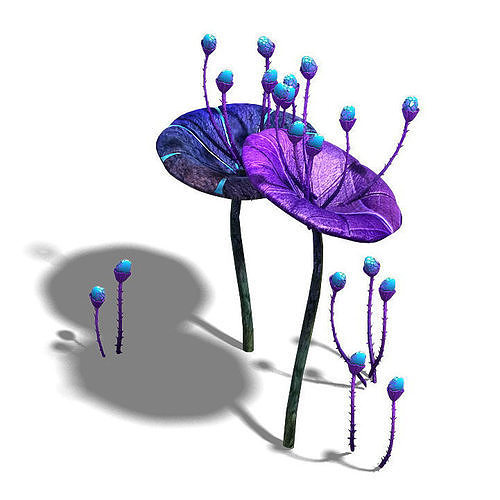 Wizard Forest - Supernatural Flowers 05 3D model