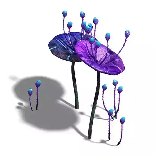 Wizard Forest - Supernatural Flowers 05 3D model