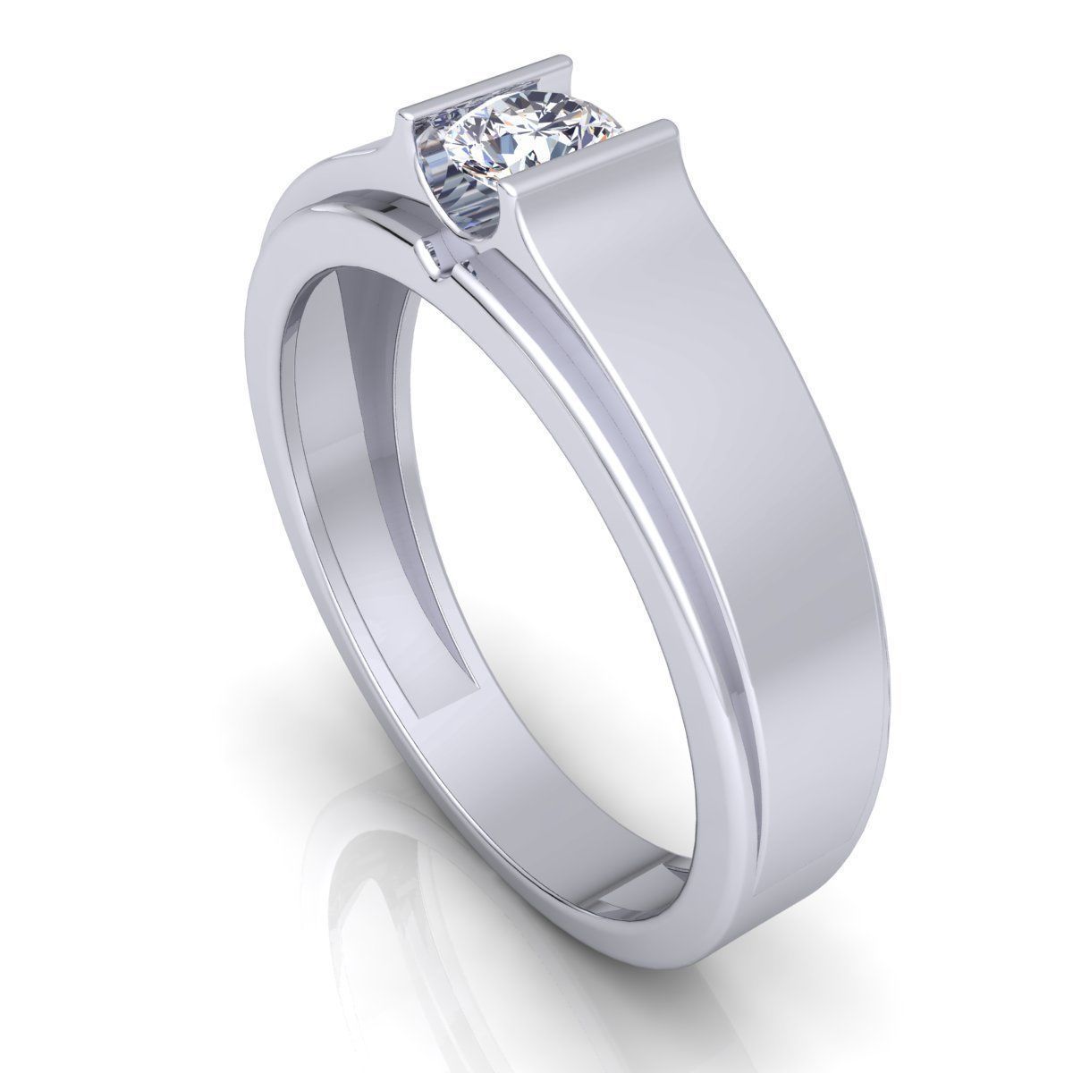 Fancy Solitaire Ring 3d Model And Render Detail 3D print model_4