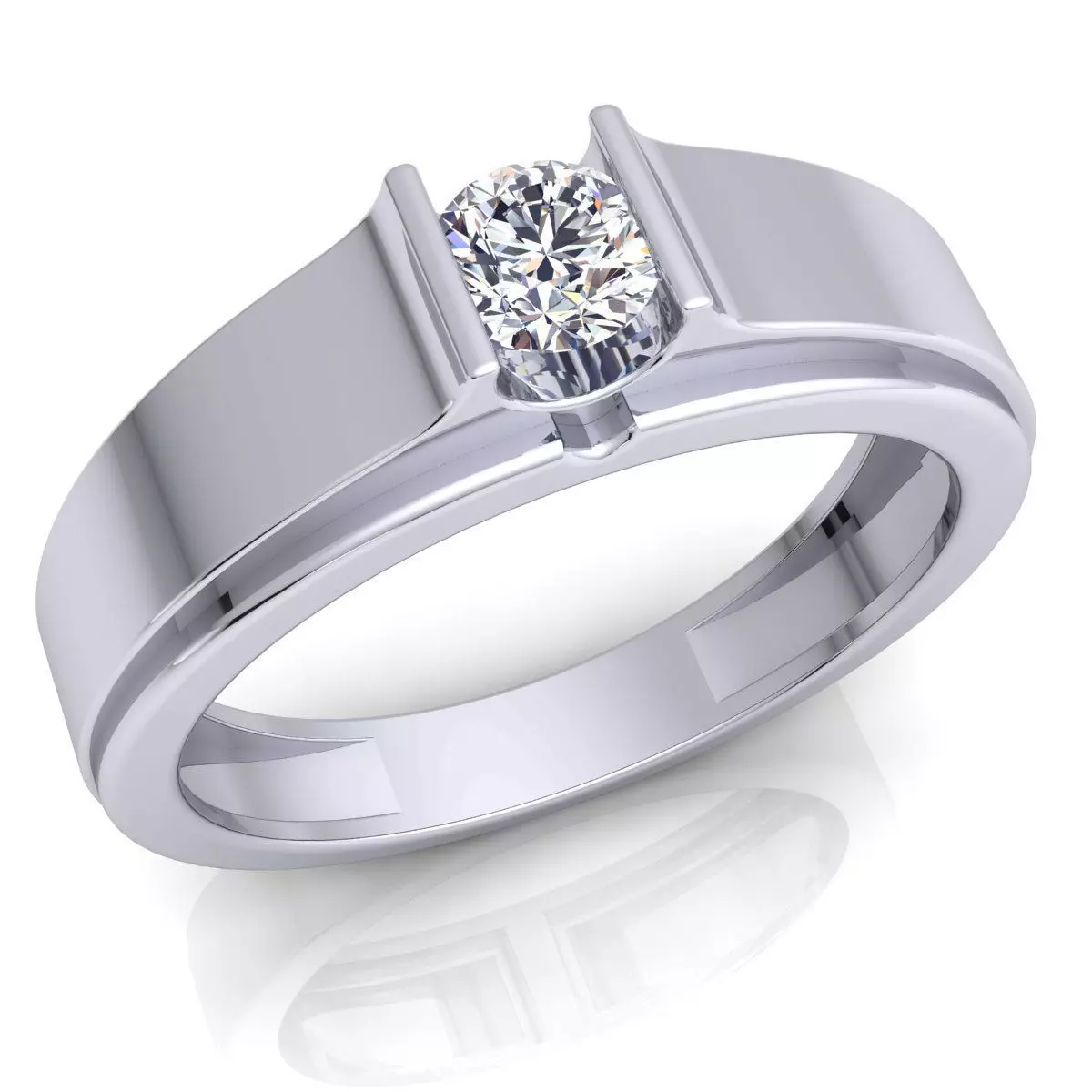 Fancy Solitaire Ring 3d Model And Render Detail 3D print model_0
