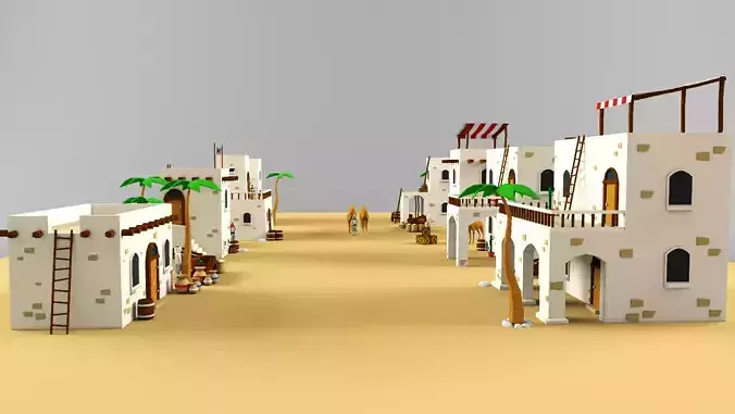 Low Poly Desert Pack Low-poly 3D model