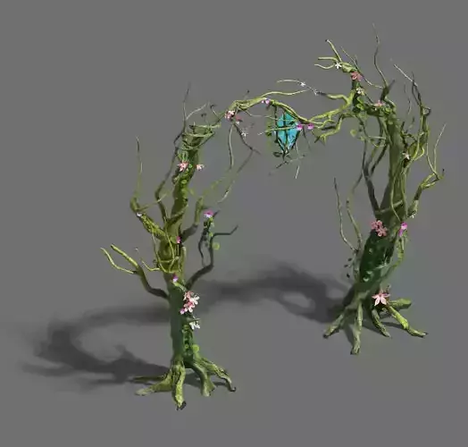 Wizard forest - tree door - tree light