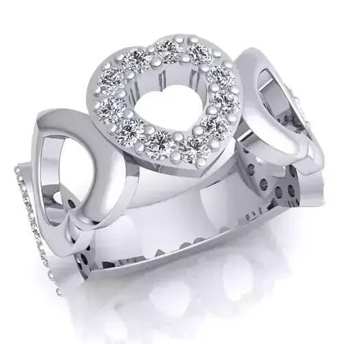 Woman Diamond Ring 3d Model Print 