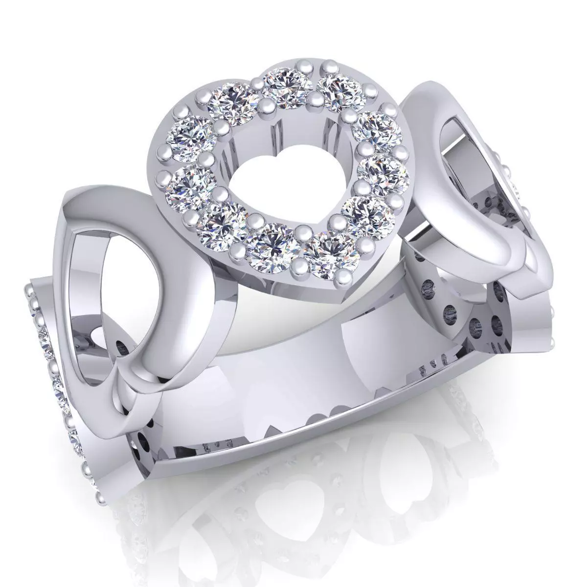 Woman Diamond Ring 3d Model Print 3D print model